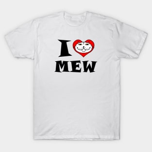 I Heart Cat - Grey and White Striped Kitty T-Shirt